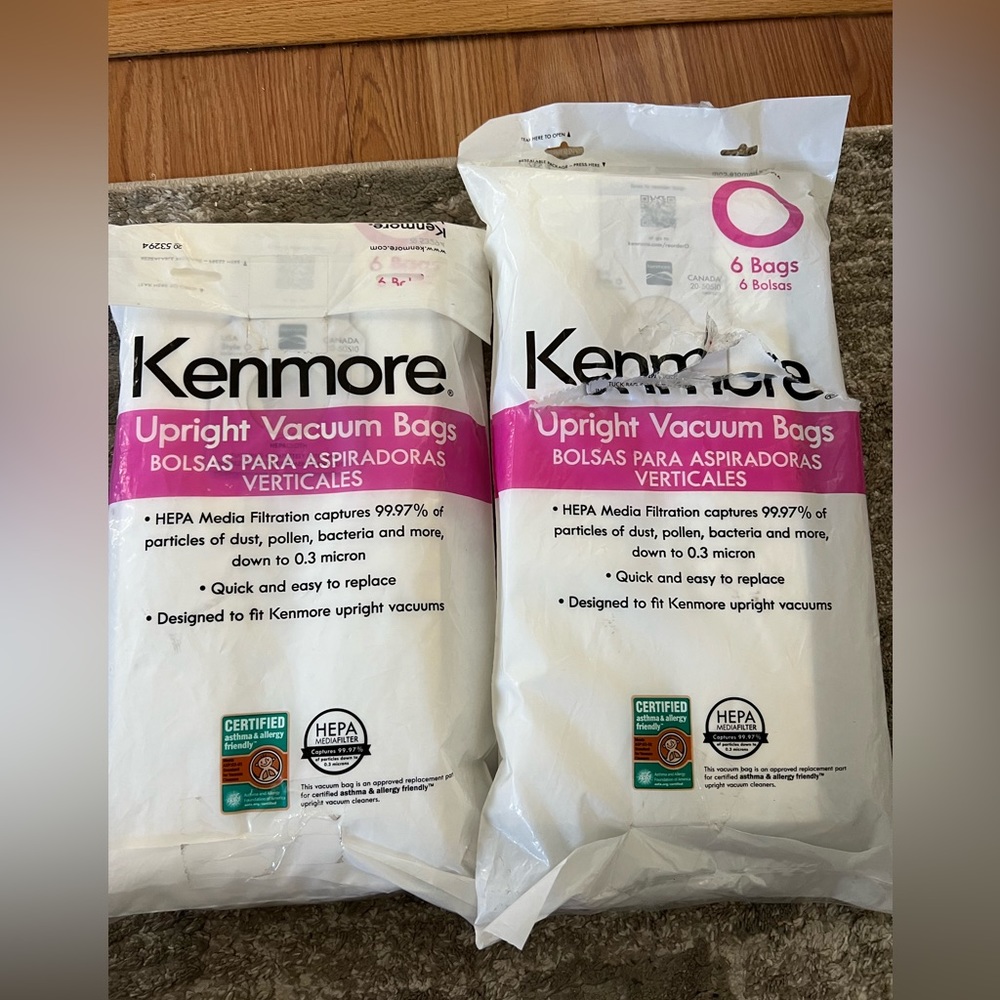 Kenmore Upright Vacuum Bags 2-Pack 12 Bags New